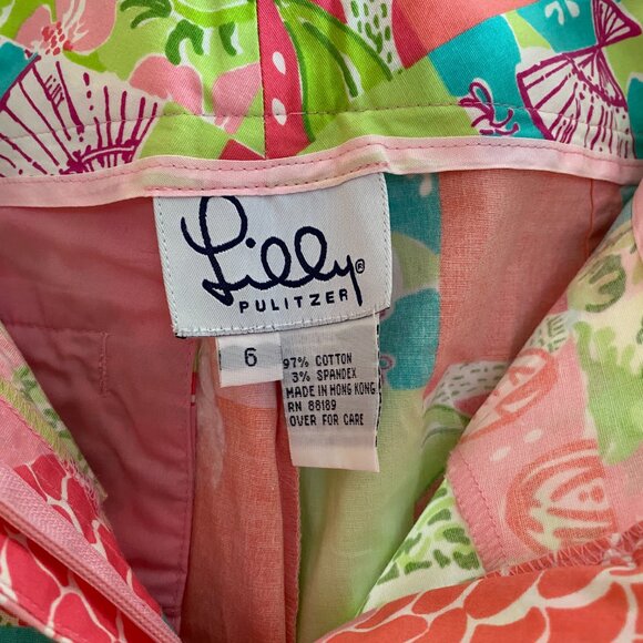 Lilly Pulitzer Pants | Tropical Patch Patchwork Print | Size 6 - Picture 2 of 2